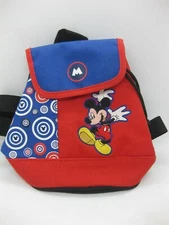 Disney Mickey Mouse Mini 9" Canvas Draw String Backpack Travel Size