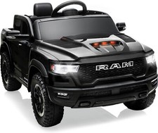 12V Licensed Ram 1500 Ride on Toy for Kids, Toddler Ride on Pickup Truck with Pa