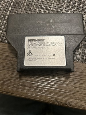 Defender TI-99/4a Texas Instruments Video Game Cartridge - Tested Atari ...