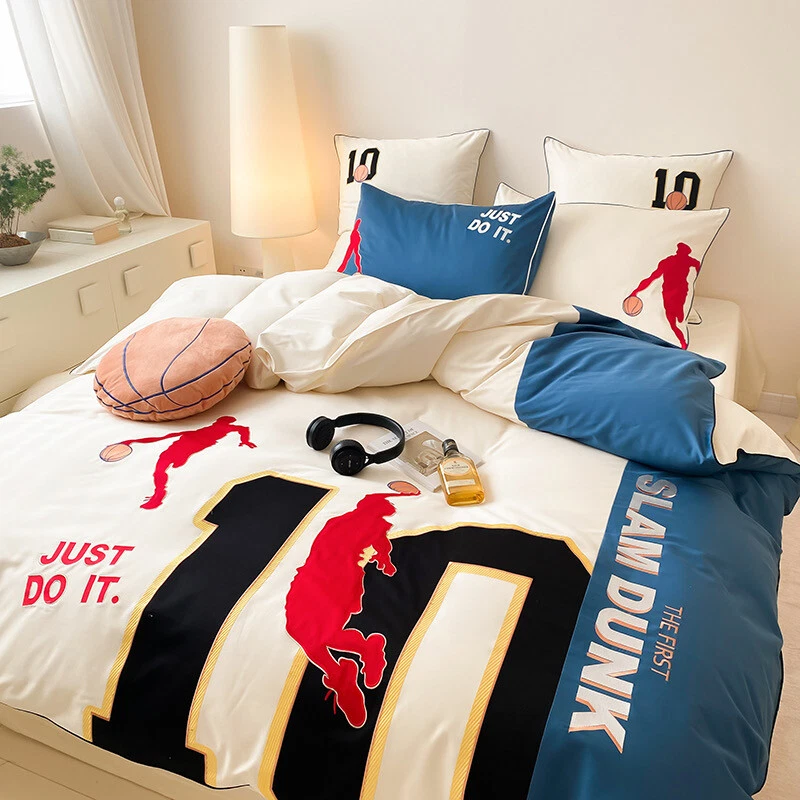 Blue Basketball Boys Room  Duvet Cover Sport Bedding - Image 4 of 4