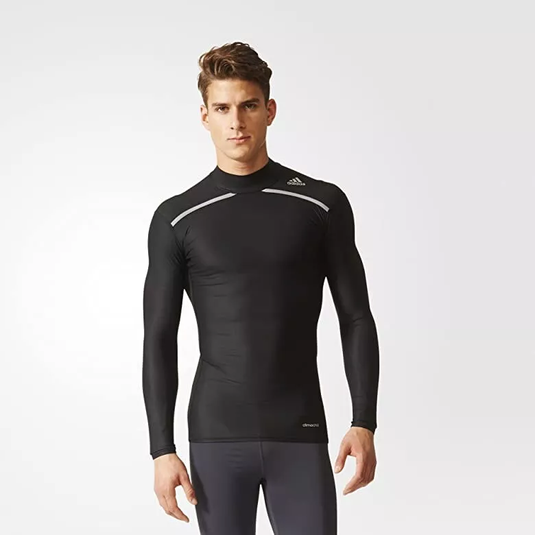 Adidas Techfit Long Sleeve Compression Top T-shirt Medium Men Black New | eBay