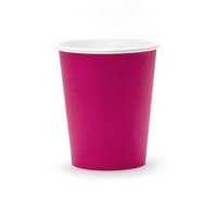 Pappbecher Pink 250 Ml 6 StüCk - Einwegbecher Hochzeit Partybecher
