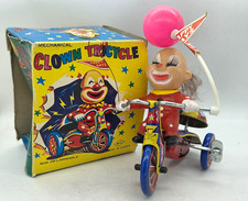 Vintage MTU Wind-Up Toy, Happy Days Clown Tricycle, NOS, 1970s, Made In Korea
