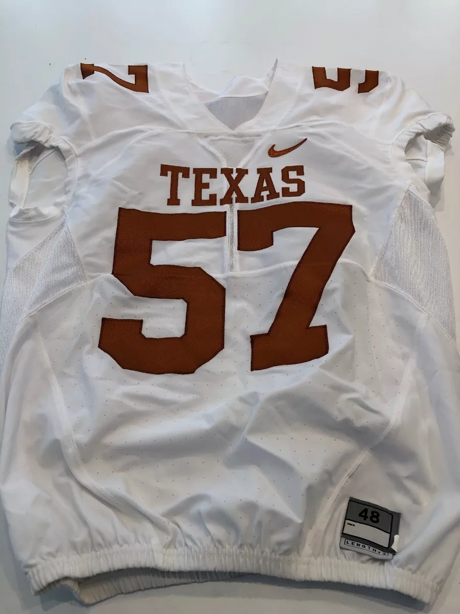GAME WORN USED TEXAS LONGHORNS FOOTBALL JERSEY SIZE 48 #57
