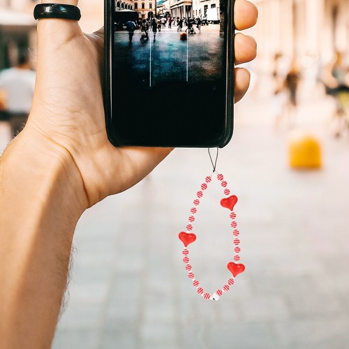 Bohemian Mobiltelefonkette Perlenbesetztes Telefonband Telefonanhänger - Zdjęcie 11 z 12