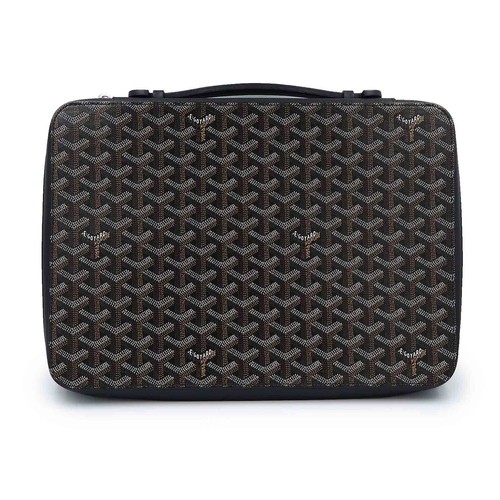 GOYARD Companion Universal A4 Chevroches Calfskin Black Business Bag #572