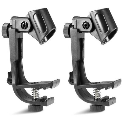  2 stücke Einstellbare Clip auf Trommelhalterung Mikrofon Mic Clamps Halter Nut