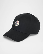 Moncler Logo Patch Baseball Cap, Style J10913B00054 V0090, One Size, Black