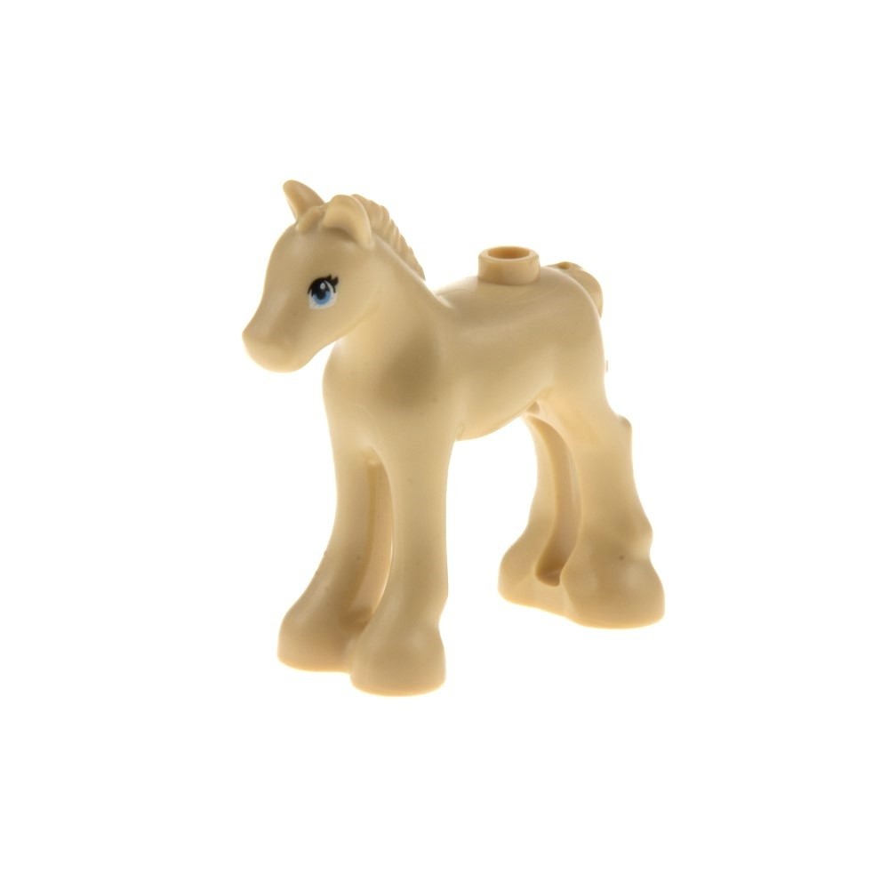 1X Lego Friends Animal Horse Beige Small Blue Eyes Foal Mare Stallion 11241PB06