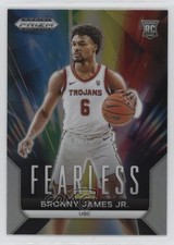 2024-25 Panini Prizm Draft Picks Fearless Silver Prizm Bronny James Jr #3 11ba