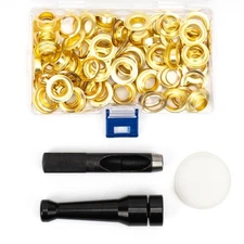 Grommet Tool Kit, 50 Sets 1/2 Inch Heavy Duty Rustproof Brass Eyelets Kit wit...