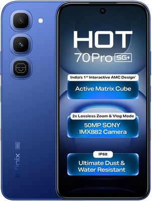 Infinix HOT 70 Pro 5G (128GB 6GB RAM Blue) MediaTek Dimensity 7100 NFC Global.