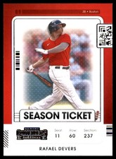 Rafael Devers 2021 Panini Contenders #6 Red Sox MLB READ FREE SHIP AutographDen