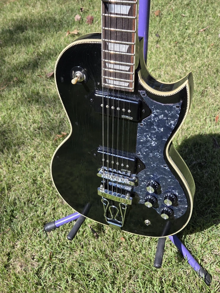 Cuerpo de guitarra eléctrica Kay años 60 Thinline con mástil nuevo, cableado, pastillas protector de puente Foto 4 de 4