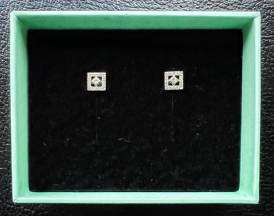 Ohrstecker 18 Karat massiv Weißgold natürlicher Diamant