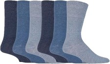 Mens black & White Gentle Grip NON ELASTIC Socks Soft COTTON Honeycomb Top 6-11