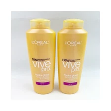TWO L’Oréal Paris Vive Pro Hydra Gloss Moisturizing Shampoo Loreal 13 oz ea NOS