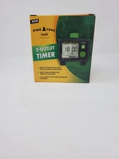 NPine Tree Tools 2 outlet Hose Timer - Programmable Water Timer for Garden Hose