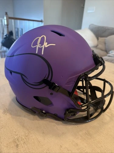 Justin Jefferson Signed Minnesota Vikings RAVE Full Size Authentic Helmet 🔥