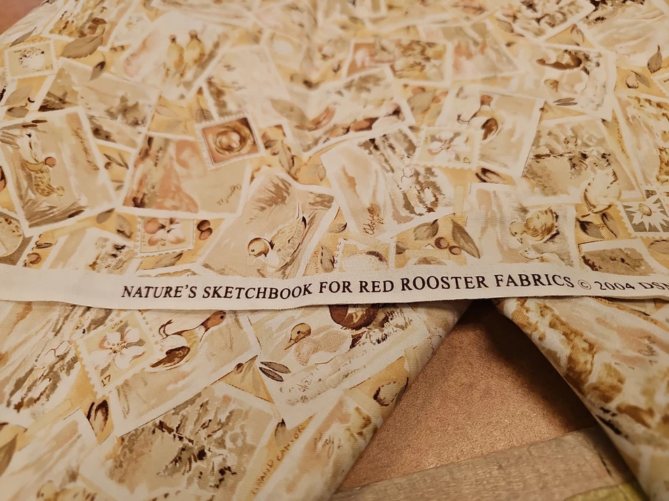 Cuaderno de bocetos de 2 años Nature tela de algodón gallo rojo tonal Foto 3 de 3