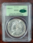 1904-O CAC PCGS MS65 OGH MORGAN SILVER DOLLAR OLD GREEN HOLDER CAC