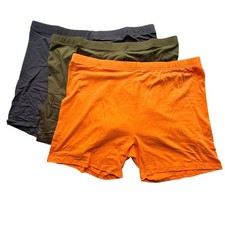 Womens 3-Pack Boxer Shorts Green Gray Orange XXL Polyester Stretch