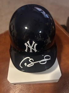 Gary Sanchez Signed New York Yankees Mini Helmet Autographed JSA COA