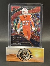 2023 Panini Select Riley Moss Club Level #222 Red Disco Prizm RC #d /49 Broncos