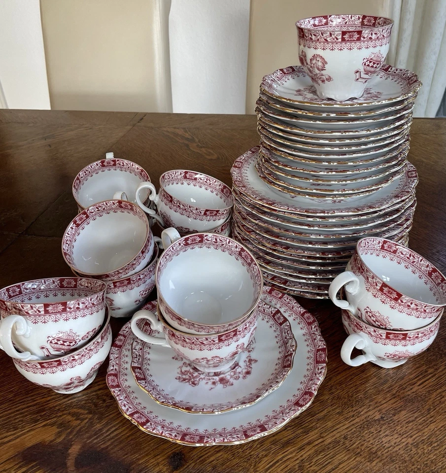 Seltmann Weiden Theresia China Rot/ Kaffeeservice 39 teilig - Bild 3 von 4