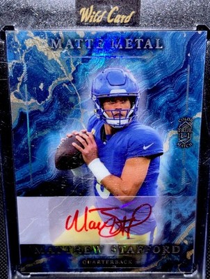 Matthew Stafford True 1/1 Auto Color Match Rams Case Hit Chrome Football Card