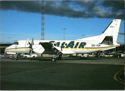 Salair Saab SF-340A Aircraft by Aeroprint Sweden Postcard