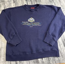 Vintage Super Bowl 37 Sweatshirt Mens L / XL Blue Crewneck Pullover Y2K Reebok