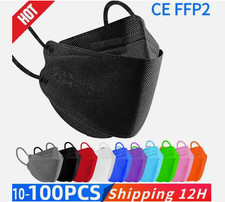 Fish Mask FFP2 4 Layer Respirator Adult Morandi Approved Mouth Cover Masque UK