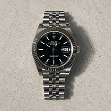 Rolex Datejust Automatik Jubilee, schwarzes Zifferblatt, Datum