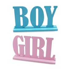 1 Set Wooden Boy Girl Letter Table Decorations for Gender Reveal Party