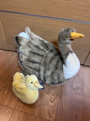 Hansa Duck Parent & Child Plush Toy, Used, Slight discoloration