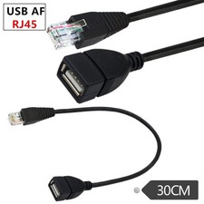2pcs USB Female to RJ45 Ethernet Adapter Cable Network Camera Router ADSL Modem