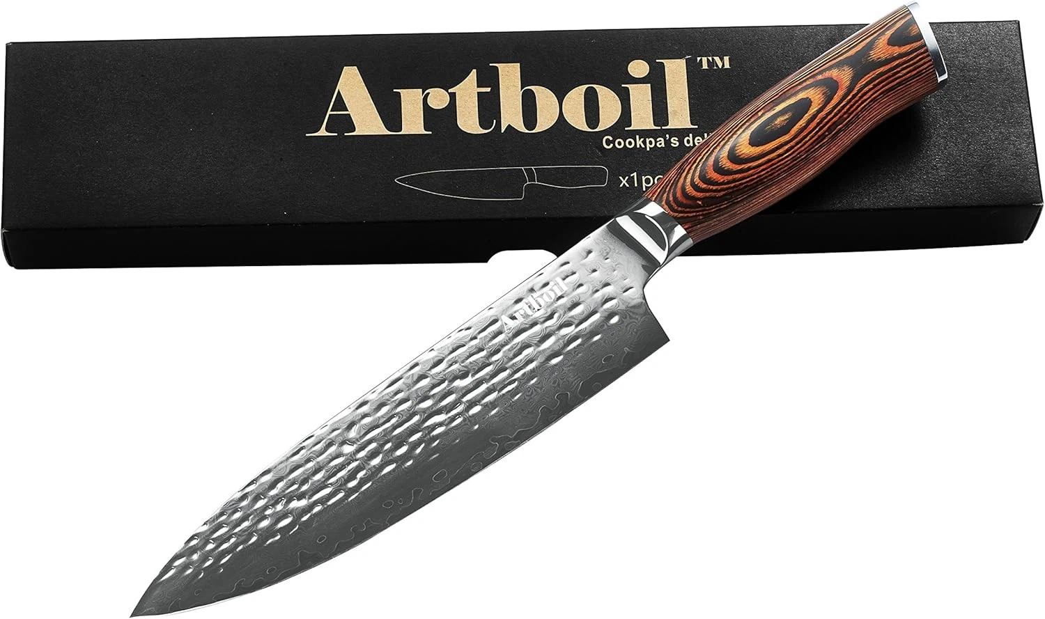 Artboil 8" Damascus Chef Knife VG10 Steel Razor Sharp Kitchen Knife