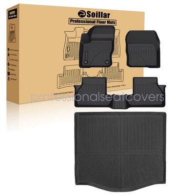TPE Floor Mats Liners / Trunk Cargo Liner Set For 2012-2018 Ford Focus Hatchback