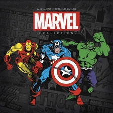 Trends International,  Marvel Comics 2026 Mini Wall Calendar, 7'' X 7'', 16-Mont