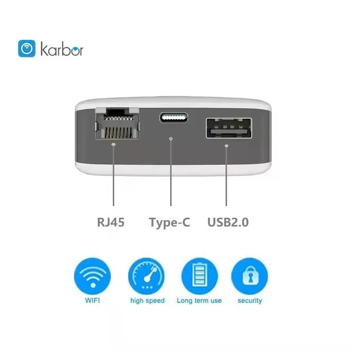 Karbor 6000mAh 4G LTE WiFi 6 Portable Router Hotspot SIM Slot Mobile Internet - Image 3 of 4