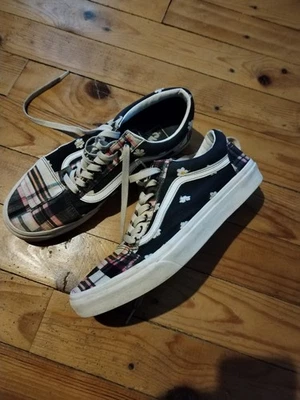 VANS Sneakers Baskets Homme Basses Écossais Multicolore Lacets Taille 44 - Photo 1/4