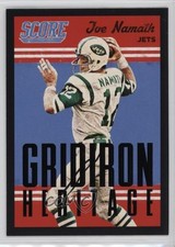 2015 Score Gridiron Heritage Black Joe Namath #20 HOF 0y5c