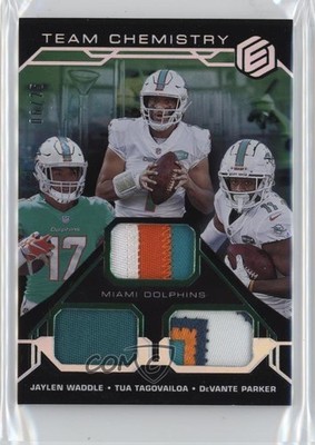 2021 Elements Team Chemistry Silver 6/25 Devante Parker Tua Tagovailoa 9on