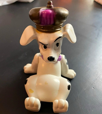 Disney 101 Dalmatians Puppy Figurine w/ Crown Purple Collar 1996