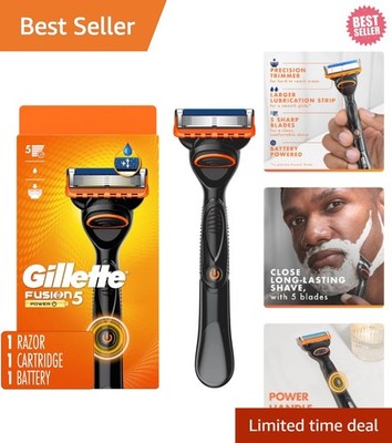 Gillette Fusion5 Power Razor for Men, 1 Gillette Power Razor Handle + 1 Blade Re