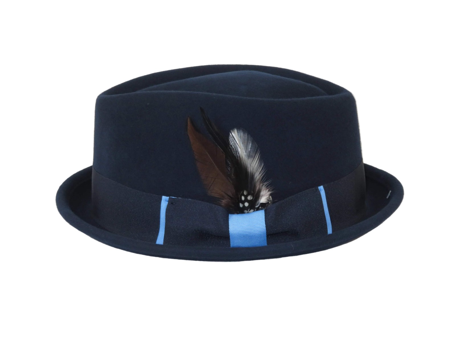 Mens Broner Wool Hat diamond crown fedora THE AVENUE 73-4604 Navy 14790₽
