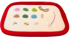 Jewelry Making Tray with Velvet Surface for Beading and Organizing