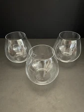 3 Riedel O Cabernet Merlot Stemless Wine Glasses Tumblers Holds 24 Oz. Marked