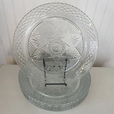 Set of 6 Luminarc Cristal d'Arques Durand ANTIQUE 10-1/8" Dinner Plates USA